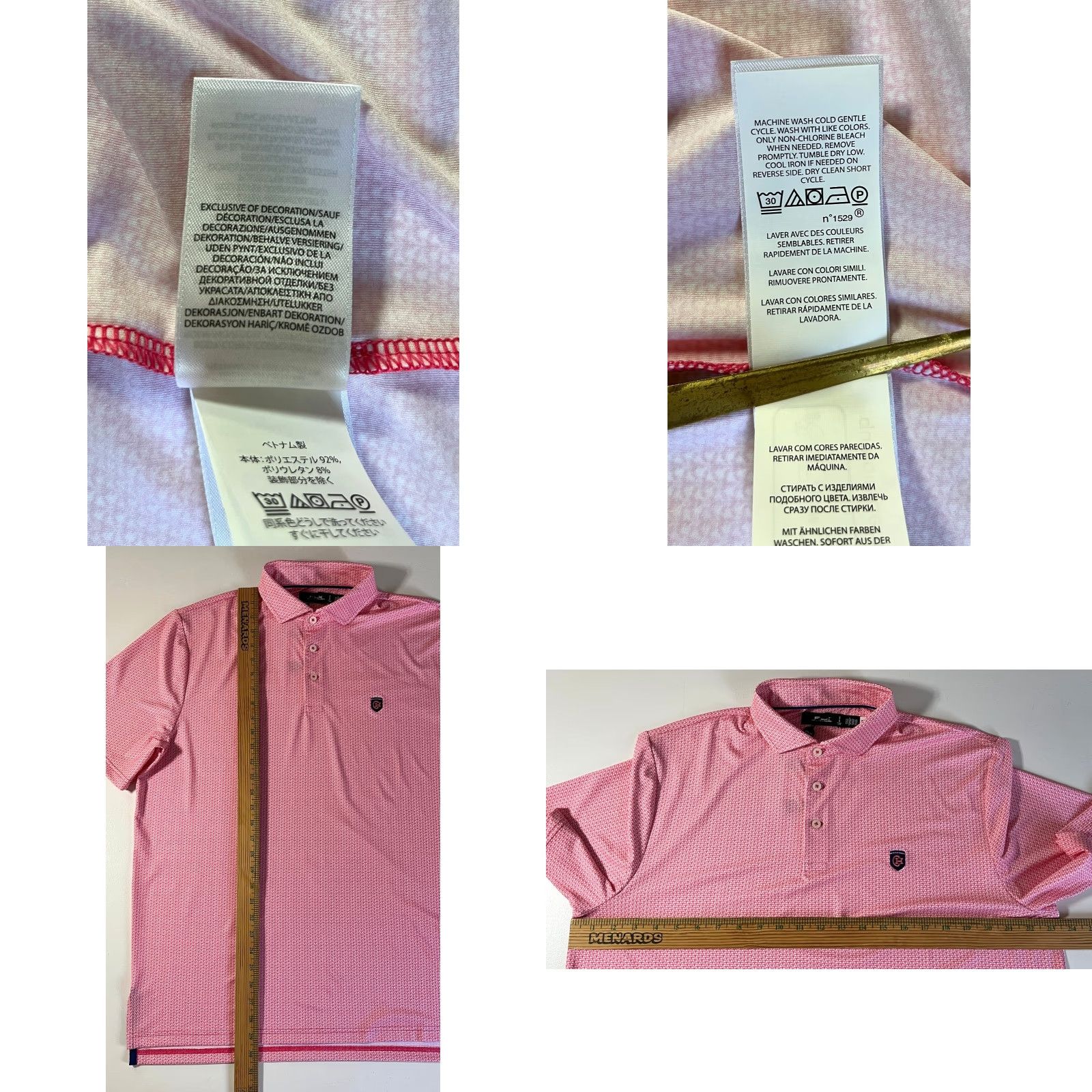 Ralph Lauren NWT Ralph Lauren RLX Polo Golf Shirt Men Pink Sz L Size US L / EU 52-54 / 3 - 11 Thumbnail