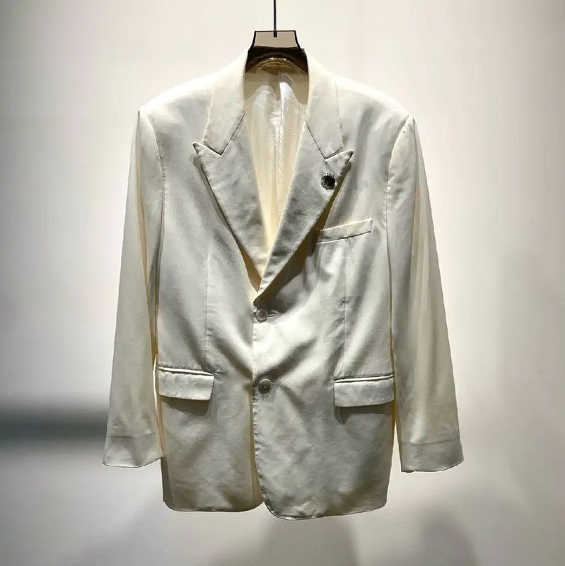 Dior Dior White Cotton Classic Men's Blazer 0089 Size US M / EU 48-50 / 2 - 1 Thumbnail