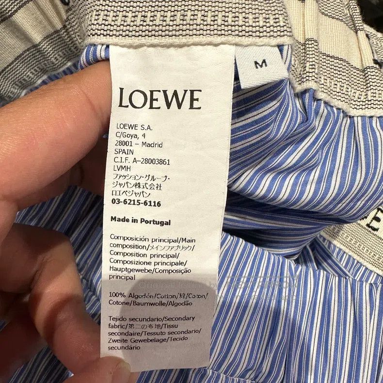 Loewe Loewe size M Navy and White Vertical Stripe Logo Short Skir Size 28" / US 6 / IT 42 - 4 Thumbnail