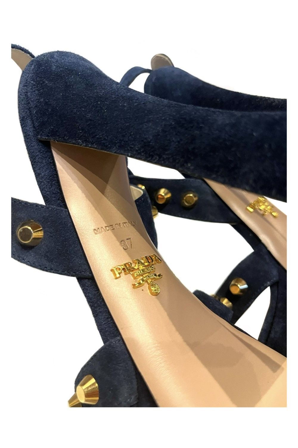 Prada Prada Navy Platform Heels Size US 7 / IT 37 - 4 Thumbnail