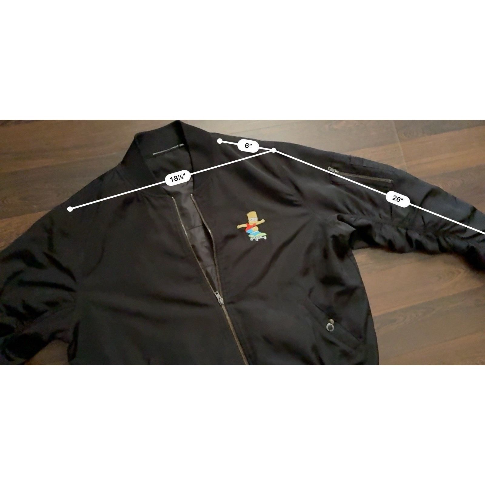 The Simpsons RARE The Simpsons Bart Black Bomber Jacket Men’s 2XL Size US XXL / EU 58 / 5 - 10 Thumbnail