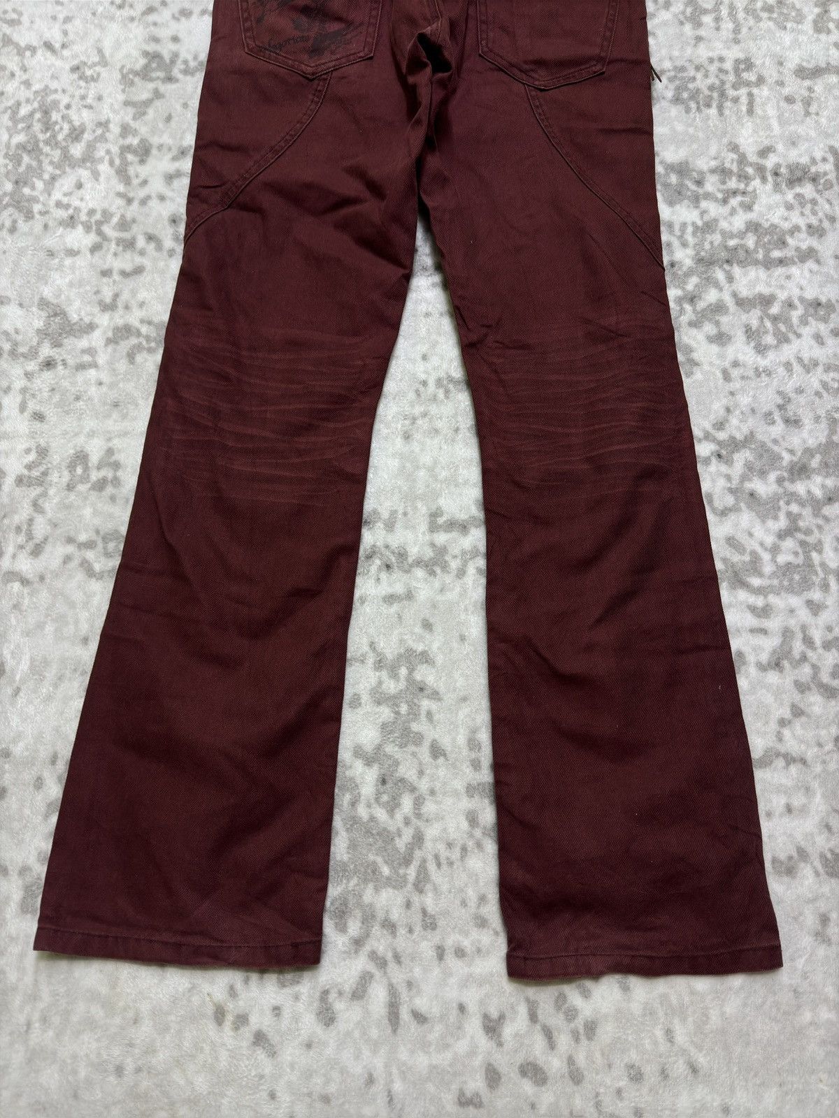 If Six Was Nine Y2K Semantic Design Japanese Punk Flare Jeans Gimmick Denim Size US 30 / EU 46 - 12 Thumbnail