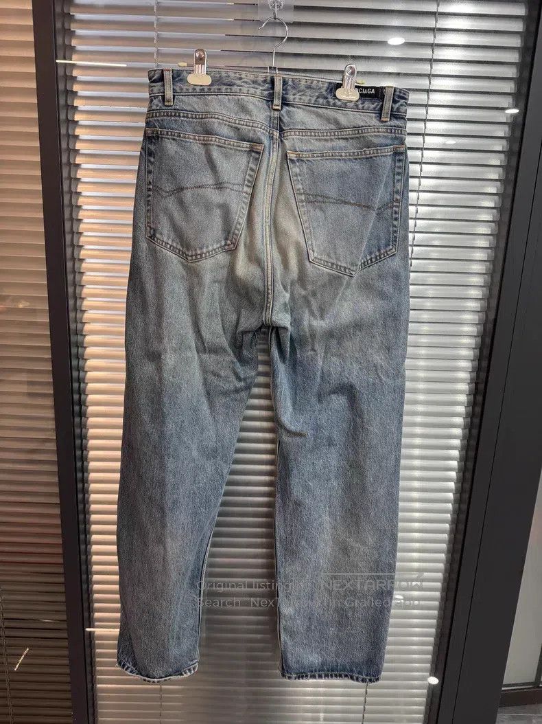 Balenciaga Balenciaga size S Washed Effect Mid-Rise Straight-Leg Jean Size US 27 - 2 Thumbnail