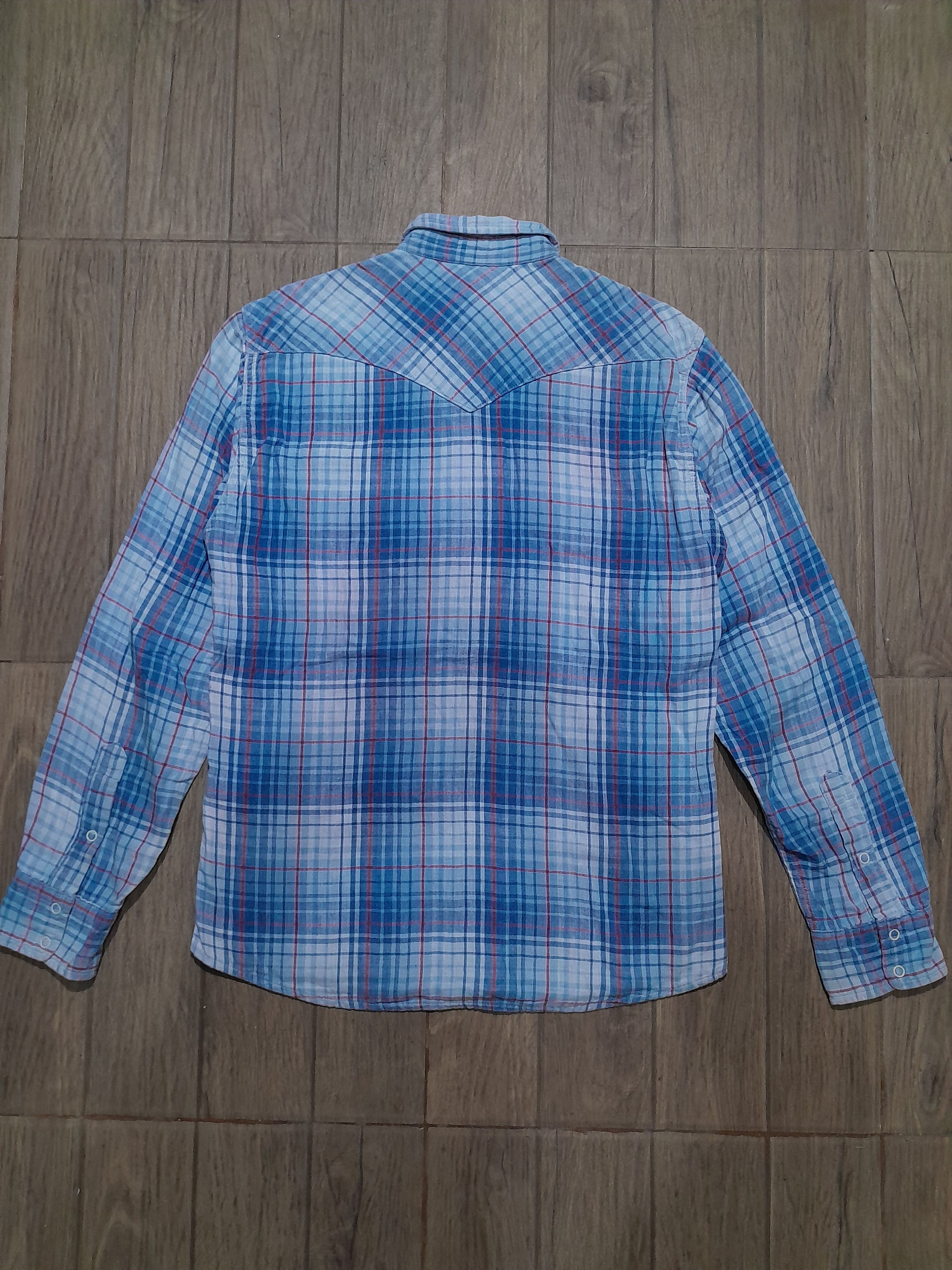 Blue Blue Japan Western Plaid Blue Blue Japan Double Pocket Size M Size US M / EU 48-50 / 2 - 3 Thumbnail