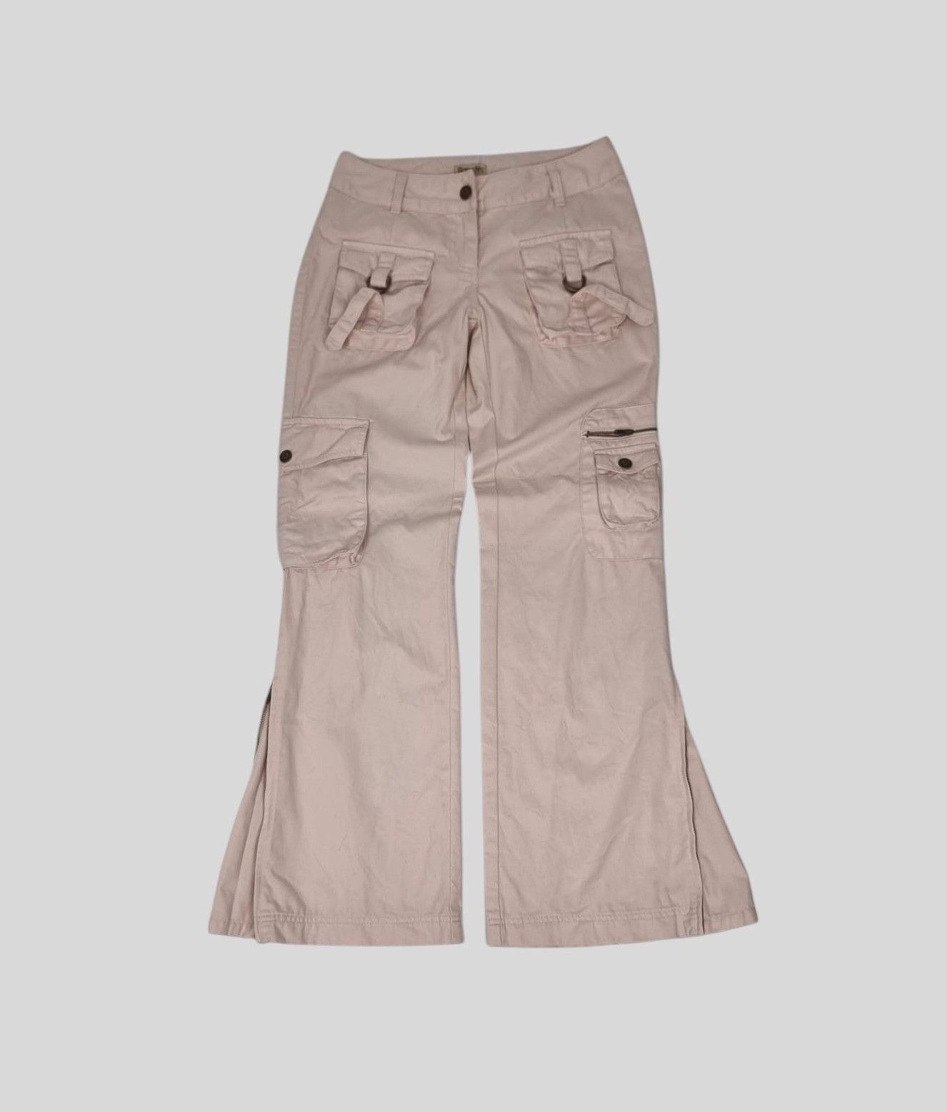 Japanese Brand × Vintage vintage wideleg pink pants XS S womens cargo bells Size 26" / US 2 / IT 38 - 1 Thumbnail