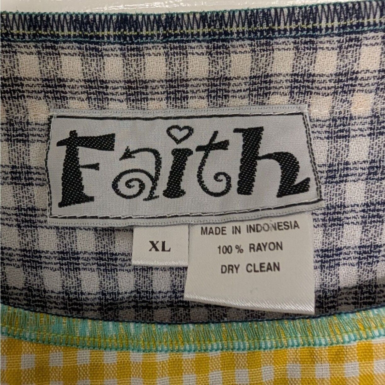 Designer Faith Gingham Check Crop Shirt Womens Size XL Blue Cottage Size XL / US 12-14 / IT 48-50 - 5 Thumbnail