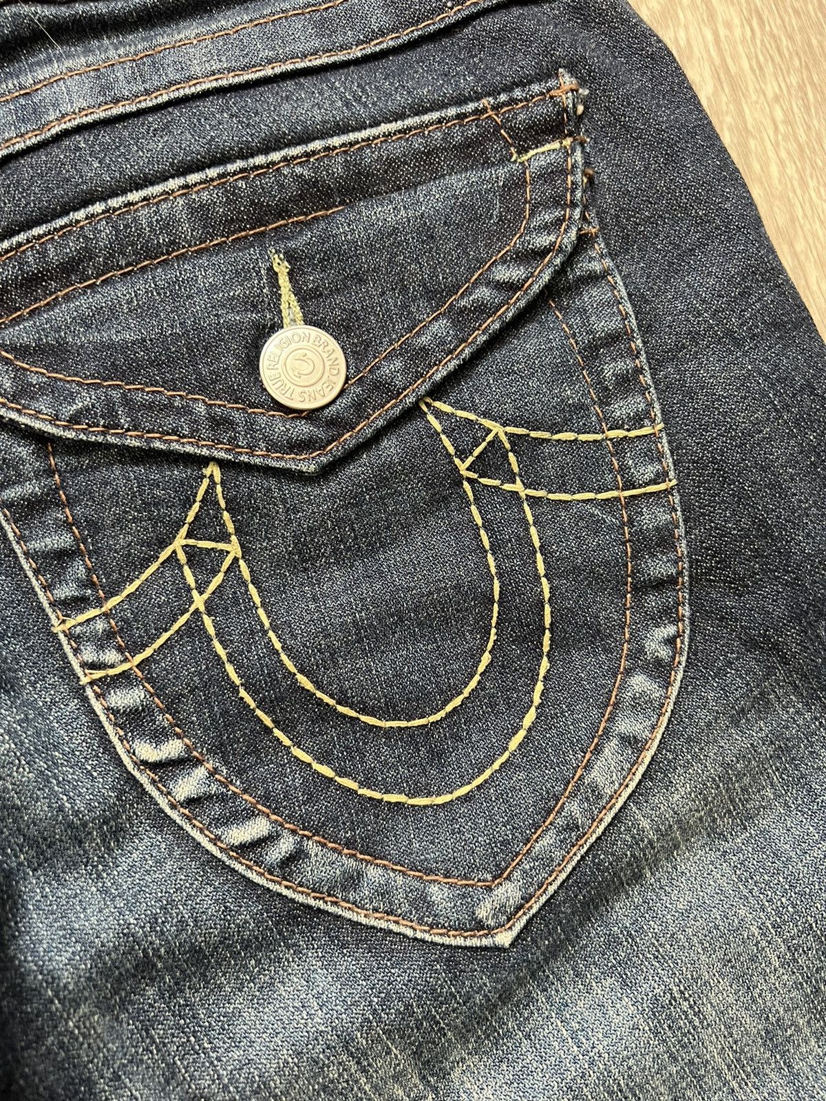 If Six Was Nine True Religion Low Rise Flared Denim Black Jeans Size 29" - 7 Thumbnail