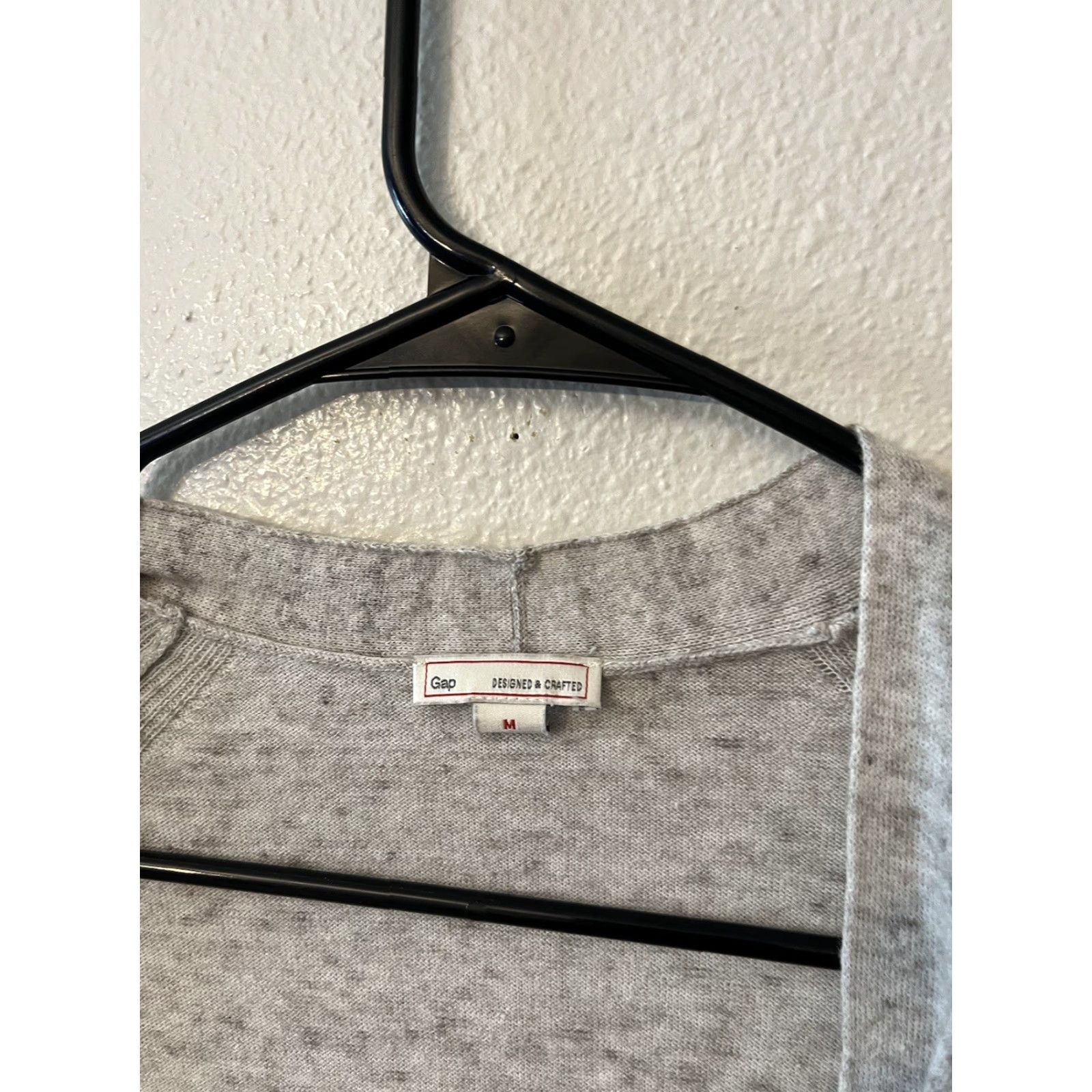 Gap Gap Cardigan Women Open Front Short Sleeve Knit Gray Medium Adults Regular Size M Casual 90s City Retro Pockets Breathable All Seasons Size M / US 6-8 / IT 42-44 - 3 Thumbnail