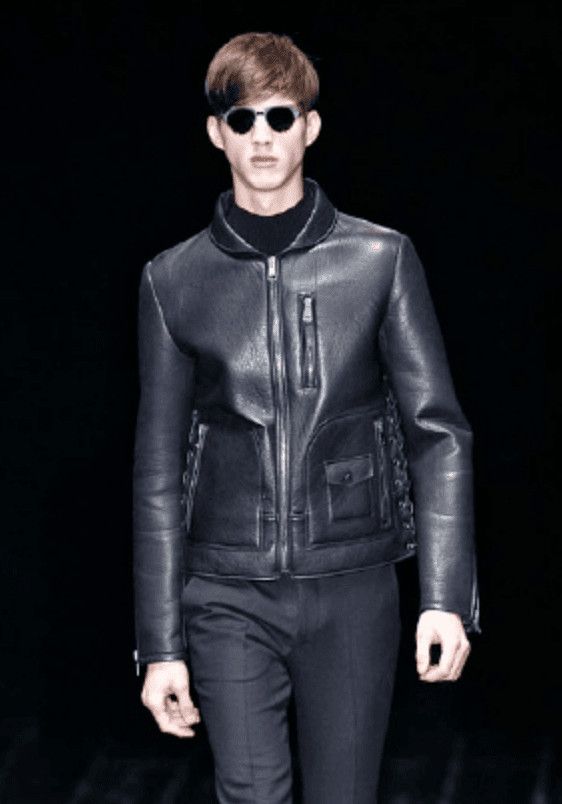 Gucci AW2014 Gucci Black Laced Biker Leather Jacket by Frida Giannini Size US M / EU 48-50 / 2 - 2 Thumbnail