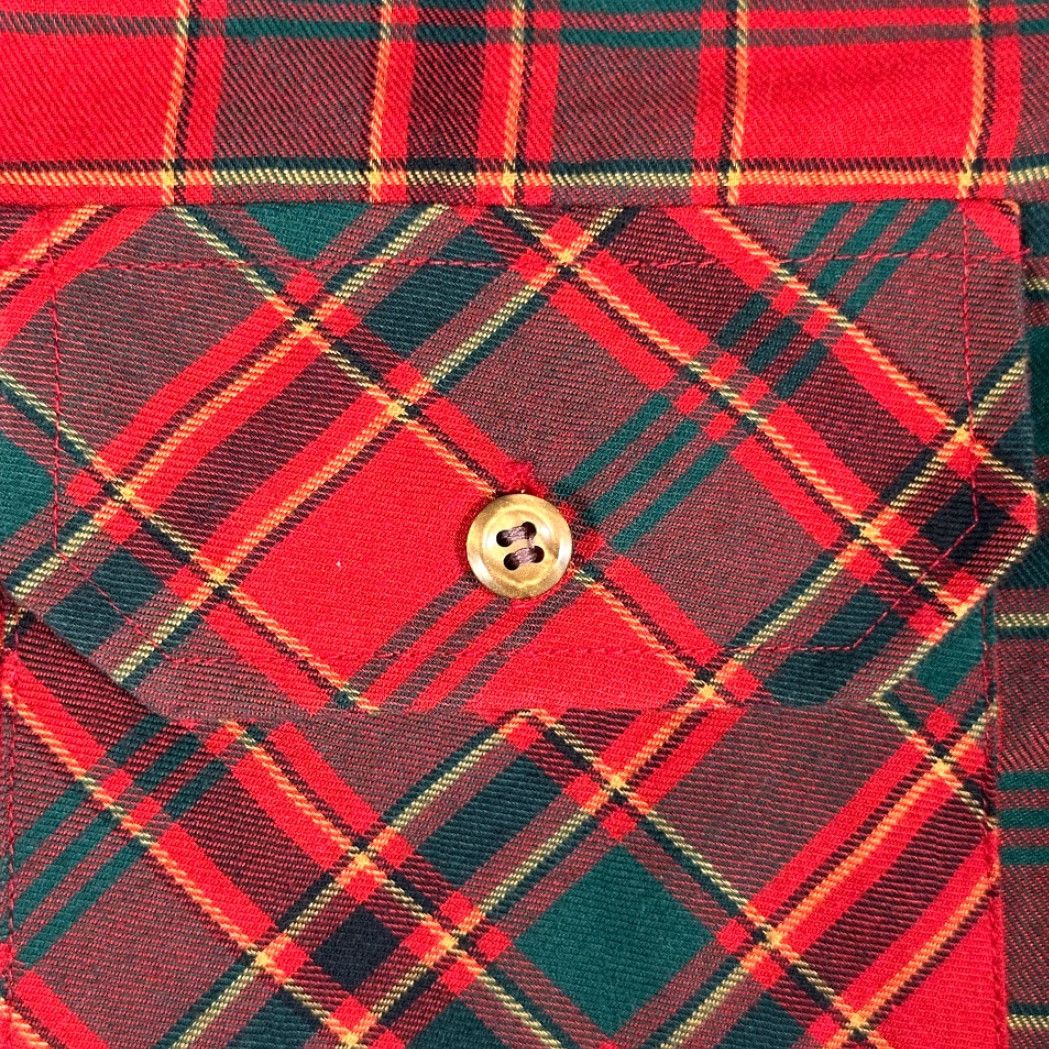 Sears VINTAGE Kingsport Shirt Adult SMALL Red Plaid 80s Cotton Polyester Button-Up with Pockets Mens Size US S / EU 44-46 / 1 - 5 Thumbnail