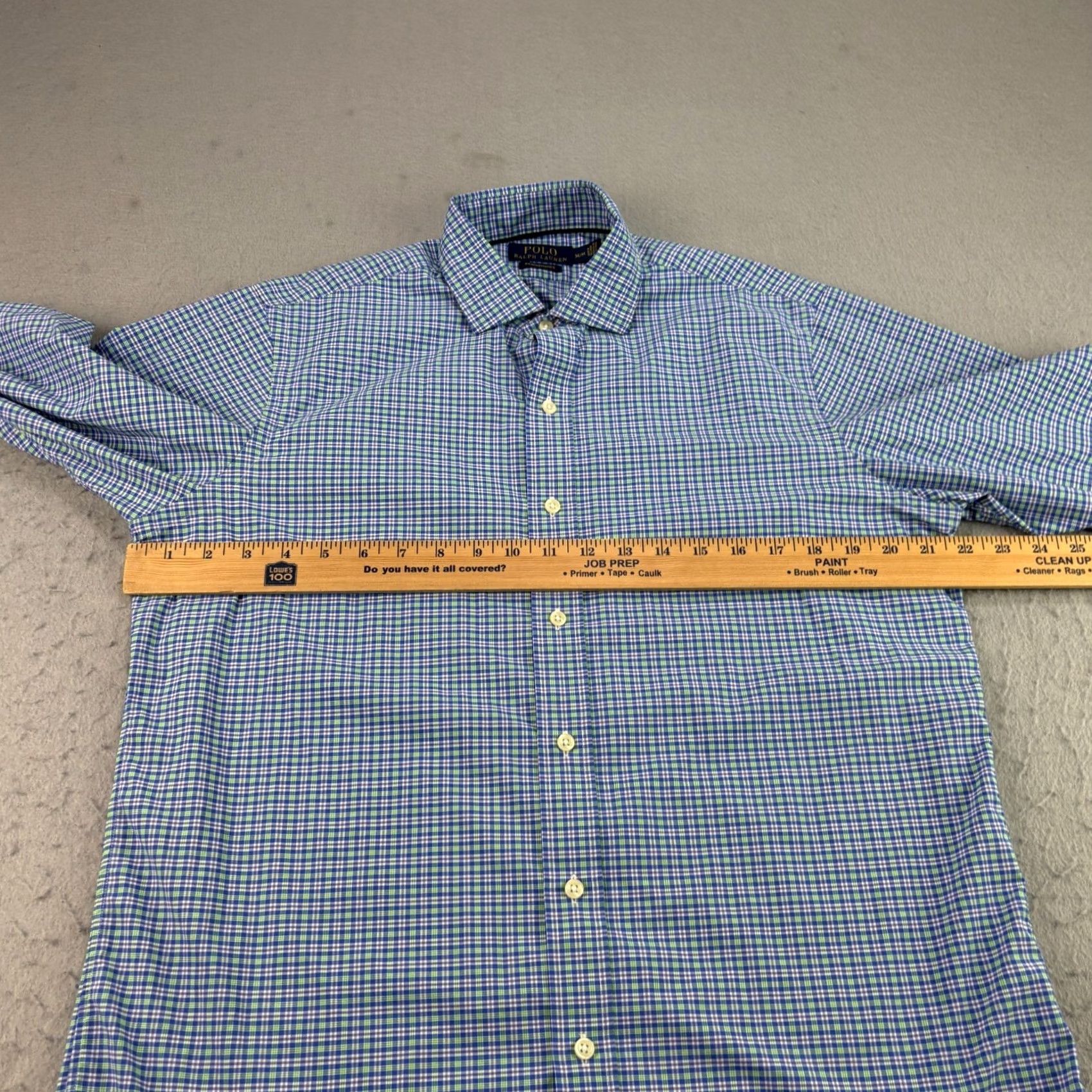 Polo Ralph Lauren Polo Ralph Lauren Performance Shirt Mens M Blue Plaid Button Up Stretch Shirt Size US M / EU 48-50 / 2 - 5 Thumbnail
