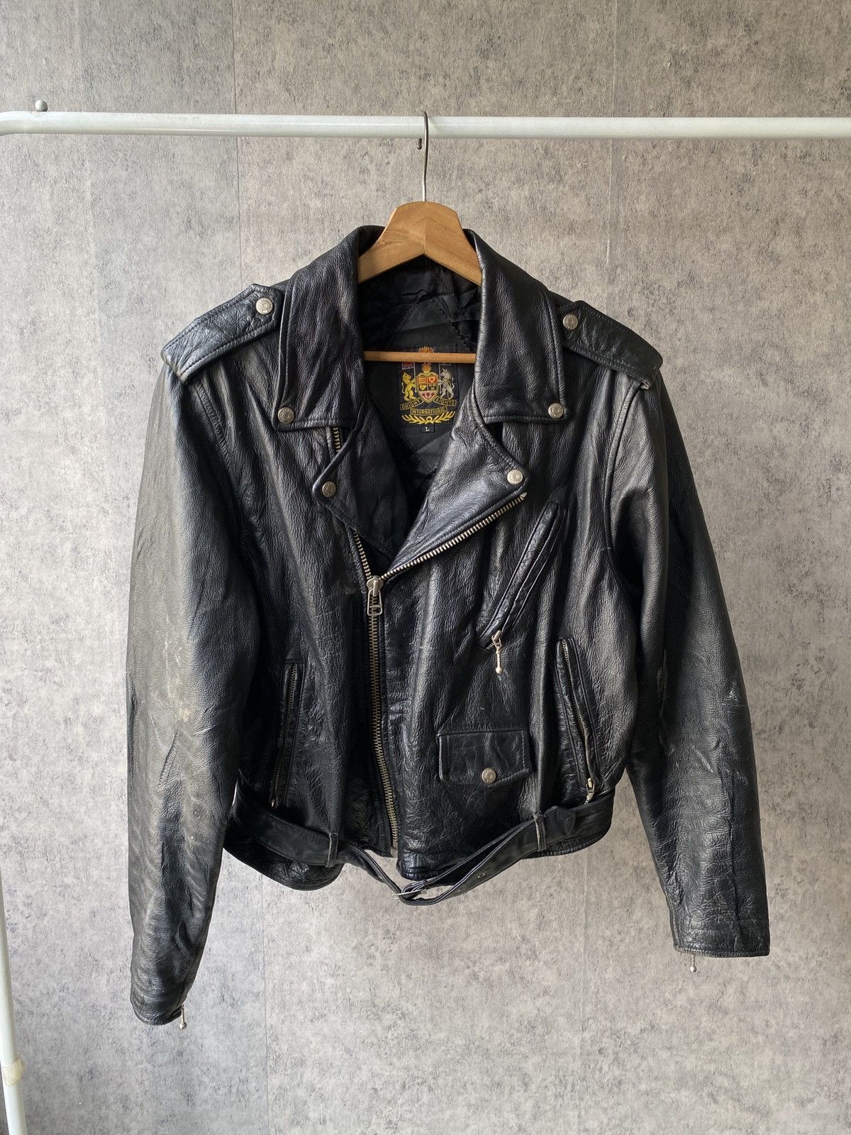 Leather Vintage Stefanel Kids Biker’s Design Leather Jacket Size US L / EU 52-54 / 3 - 1 Thumbnail