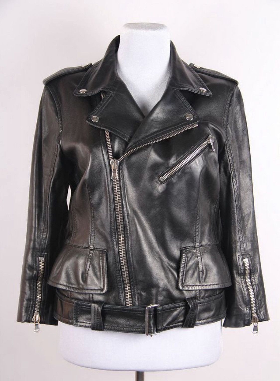 Alexander McQueen Alexander McQueen Leather Biker Jacket Size M / US 6-8 / IT 42-44 - 1 Thumbnail