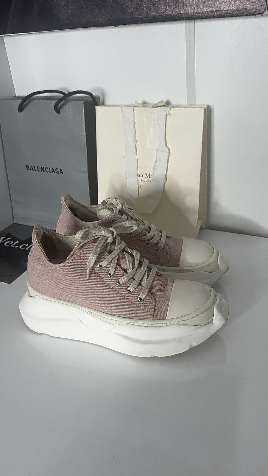 Rick Owens Drkshdw ✅ Rick Owens Drkshdw Abstract Pink Milk low Size US 10 / IT 40 - 5 Thumbnail