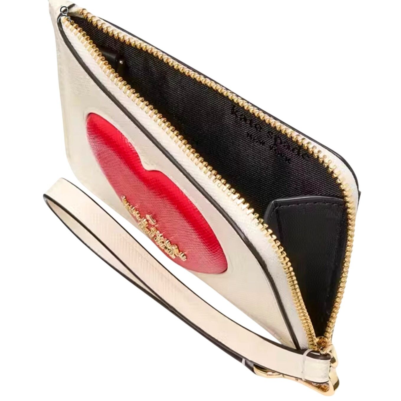 Kate Spade Kate Spade Madison Puffy Heart Card Holder Wristlet Meringue Size ONE SIZE - 3 Thumbnail