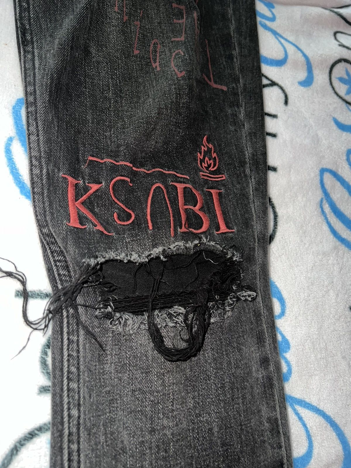 Ksubi Grey Black Washed Ksubi “Still Here” Jeans Size US 33 - 3 Thumbnail