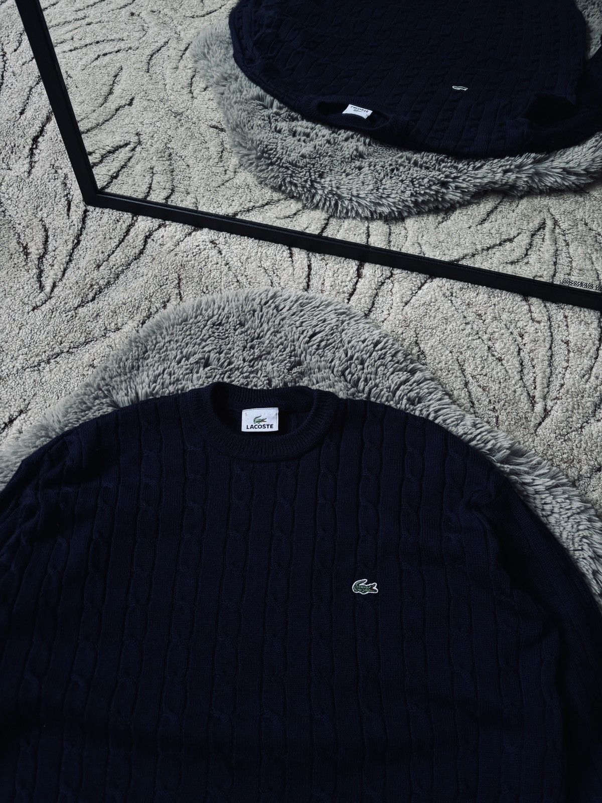Lacoste × Vintage Lacoste sweater vintage cable knit wool sweatshirt Size US L / EU 52-54 / 3 - 5 Thumbnail