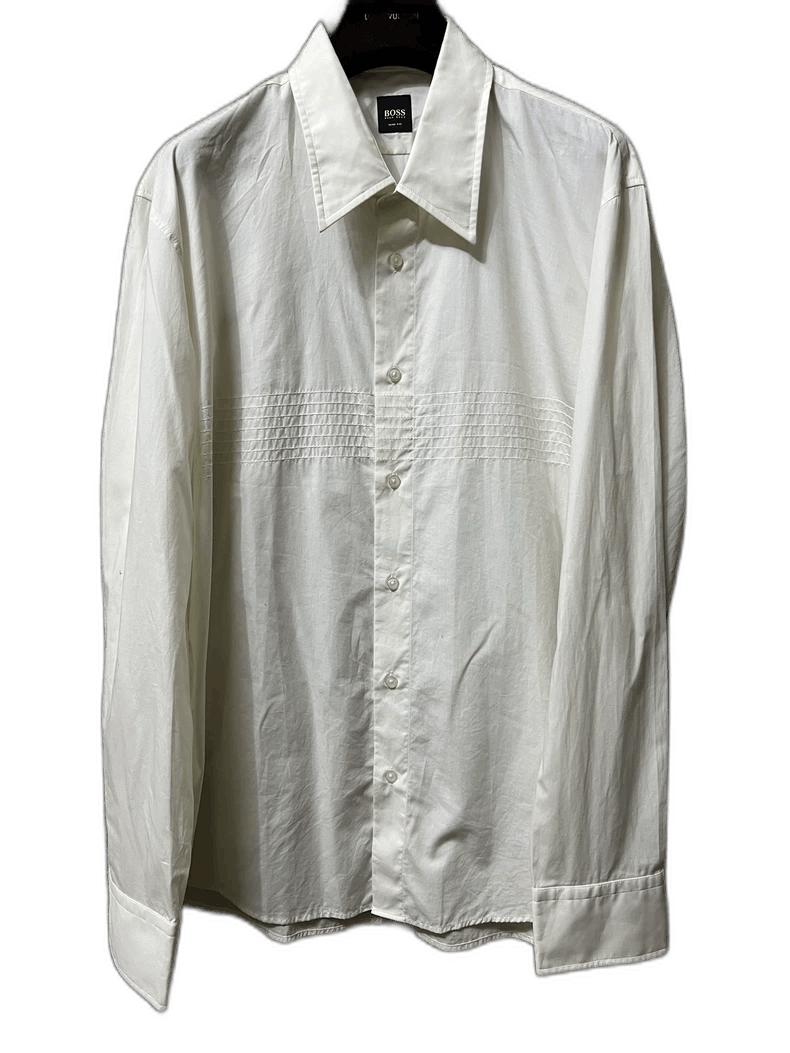 Hugo Boss Hugo Boss Men's White Long Sleeve Shirt Size US XL / EU 56 / 4 - 1 Thumbnail