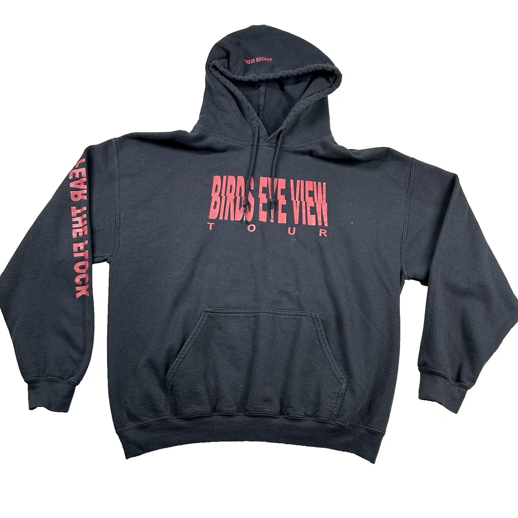 Gildan Gildan Hoodie Mens L Black Pullover Hooded Pockets Hip Hop Faded Birds Eye View Tour Rap Size US L / EU 52-54 / 3 - 2 Thumbnail