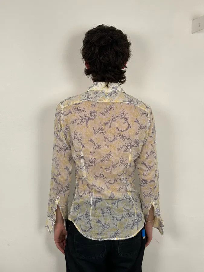 Prada Prada White Clear Sweet Flowers Shirt Size US S / EU 44-46 / 1 - 3 Thumbnail