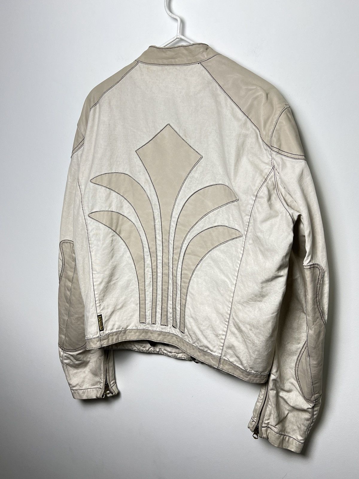 Giorgio Armani armani y2k archive leather panelled moto jacket Size US L / EU 52-54 / 3 - 9 Thumbnail