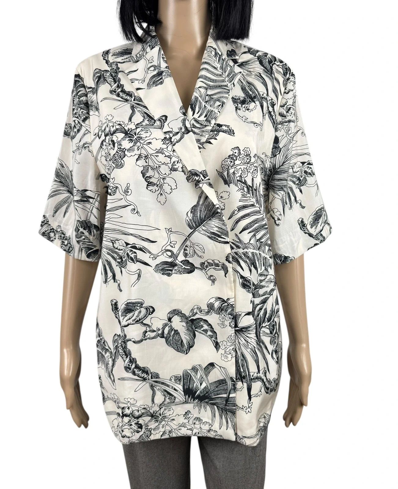 Cos COS Tencel Blazer Short Sleeve Printed Floral size EU36 Size S / US 4 / IT 40 - 1 Thumbnail