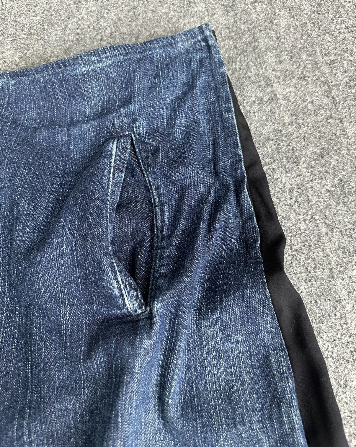 Yohji Yamamoto Y’s - Yohji Yamamoto Deconstructed Denim/Cotton Maxi Skirt Size 28" / US 6 / IT 42 - 6 Thumbnail