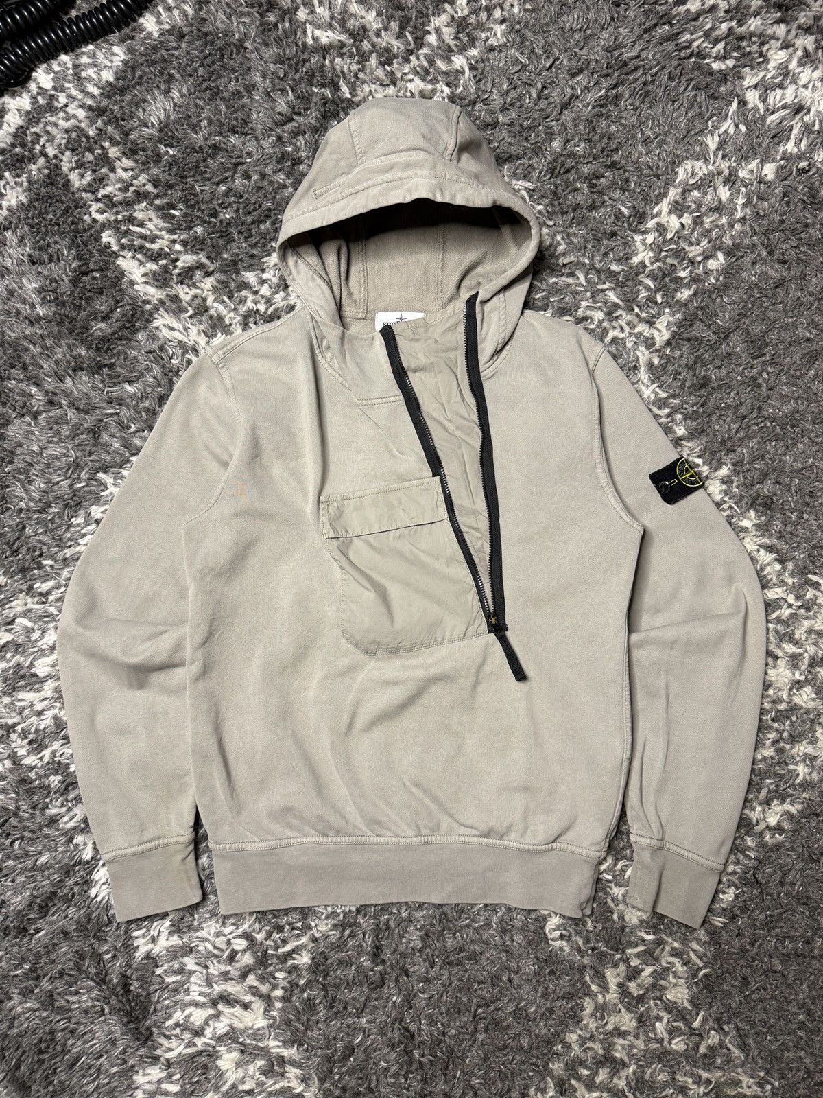 Stone Island Stone Island Junior Diagonal Zip-Up Hoodie Size US XS / EU 42 / 0 - 2 Thumbnail