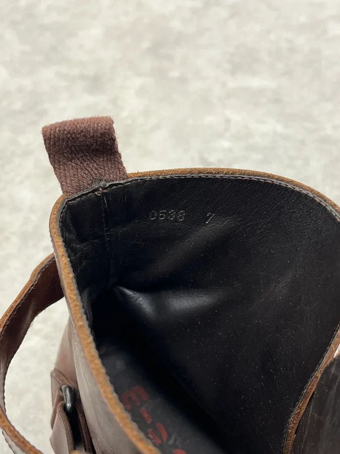 Miu Miu 2000s Miu Miu Brown Leather Ankle Boots Size US 7.5 / EU 40-41 - 9 Thumbnail