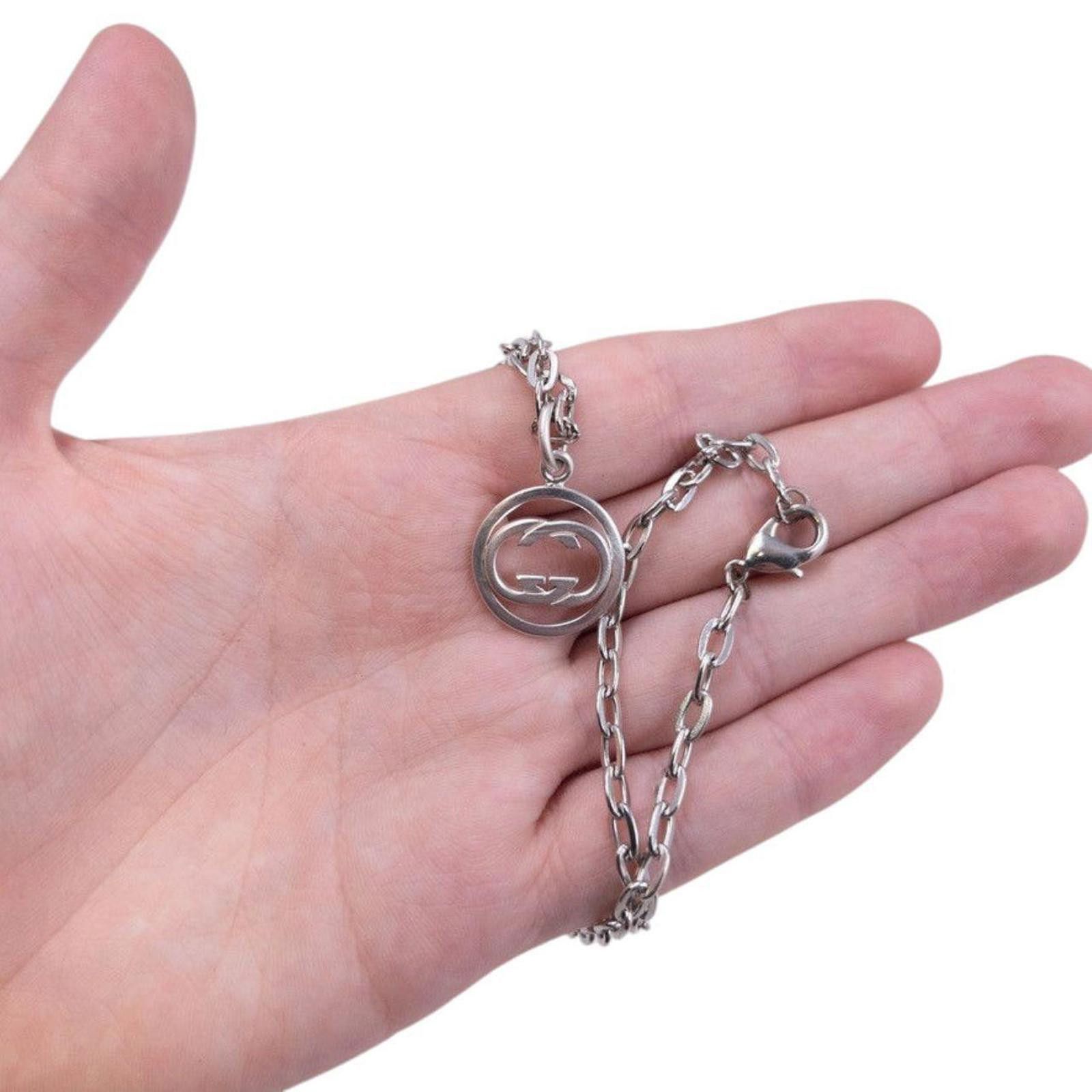 Gucci Vintage Gucci Silver Logo Necklace Size ONE SIZE - 5 Thumbnail