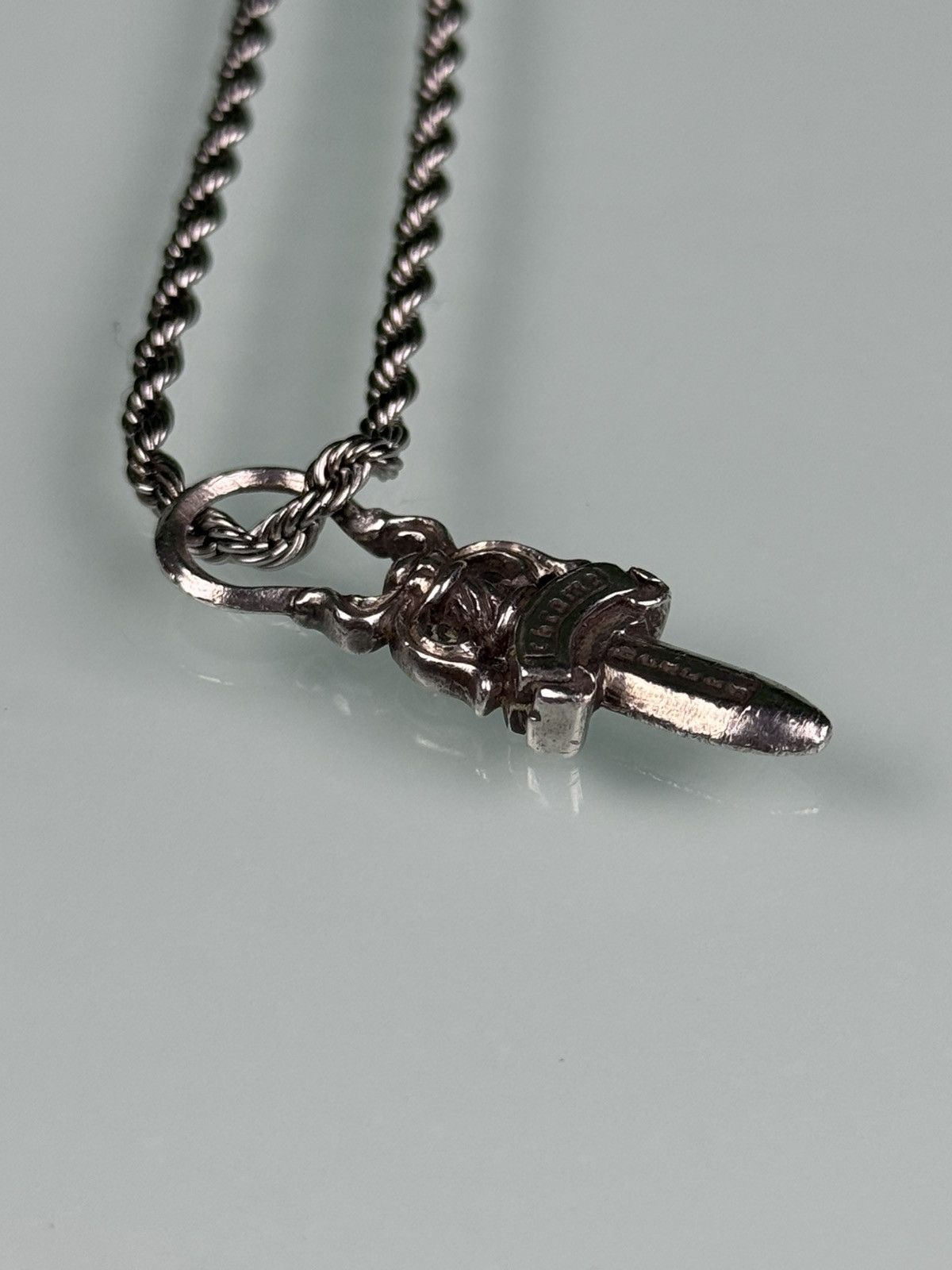 Chrome Hearts Chrome Hearts .925 Silver Dagger Zip Pendant with Rope Chain Size ONE SIZE - 10 Thumbnail