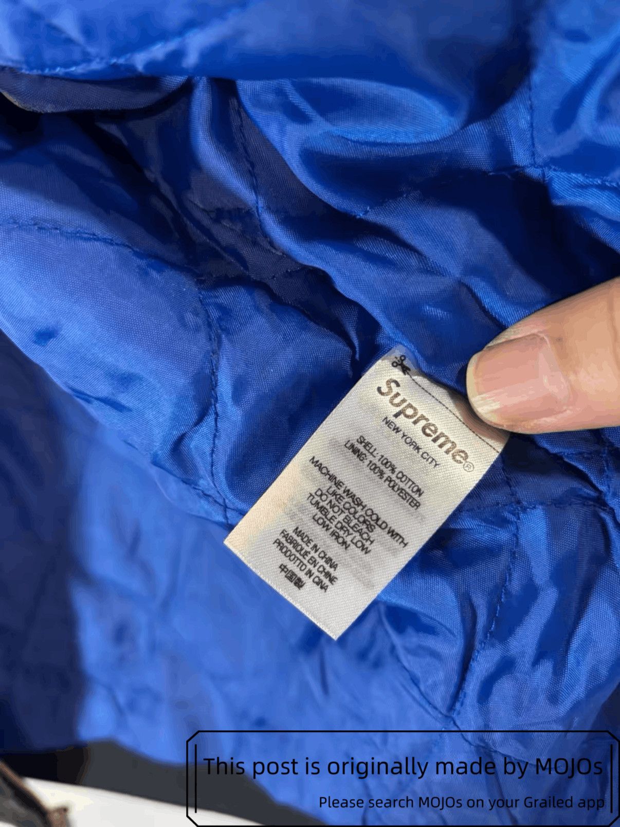 Junya Watanabe × Supreme Sz L Junya Watanabe x Sureme Slogan Jacket mojos164622 Size US L / EU 52-54 / 3 - 7 Thumbnail