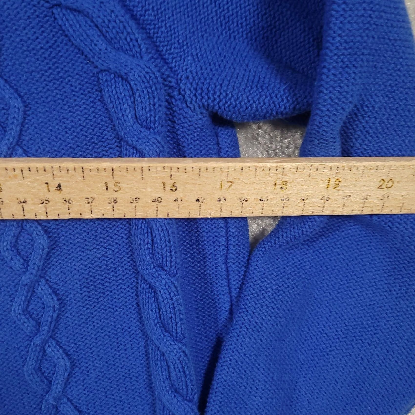 Talbots Talbots Cable Knit Crewneck Sweater Blue Size Medium Petite Size M / US 6-8 / IT 42-44 - 4 Thumbnail