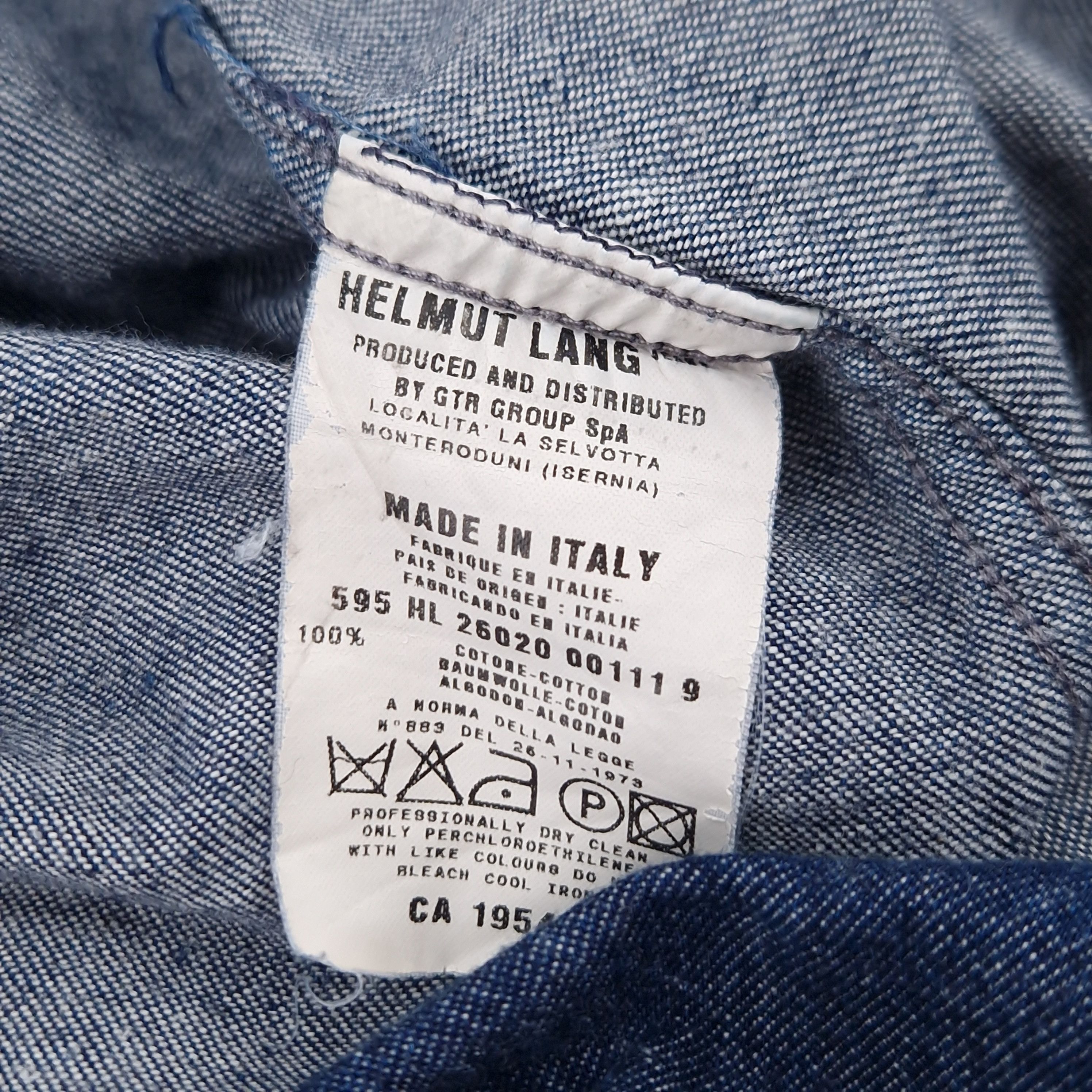Helmut Lang 1998 Raw Denim shirt Size US M / EU 48-50 / 2 - 6 Thumbnail