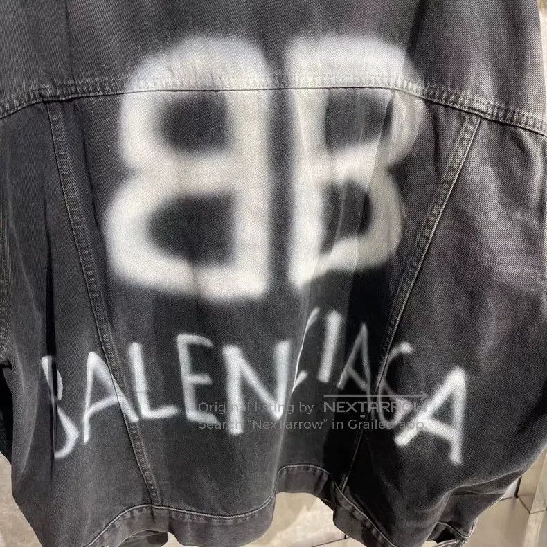Balenciaga Balenciaga Graffiti Double B Denim Jacket Size US S / EU 44-46 / 1 - 6 Thumbnail
