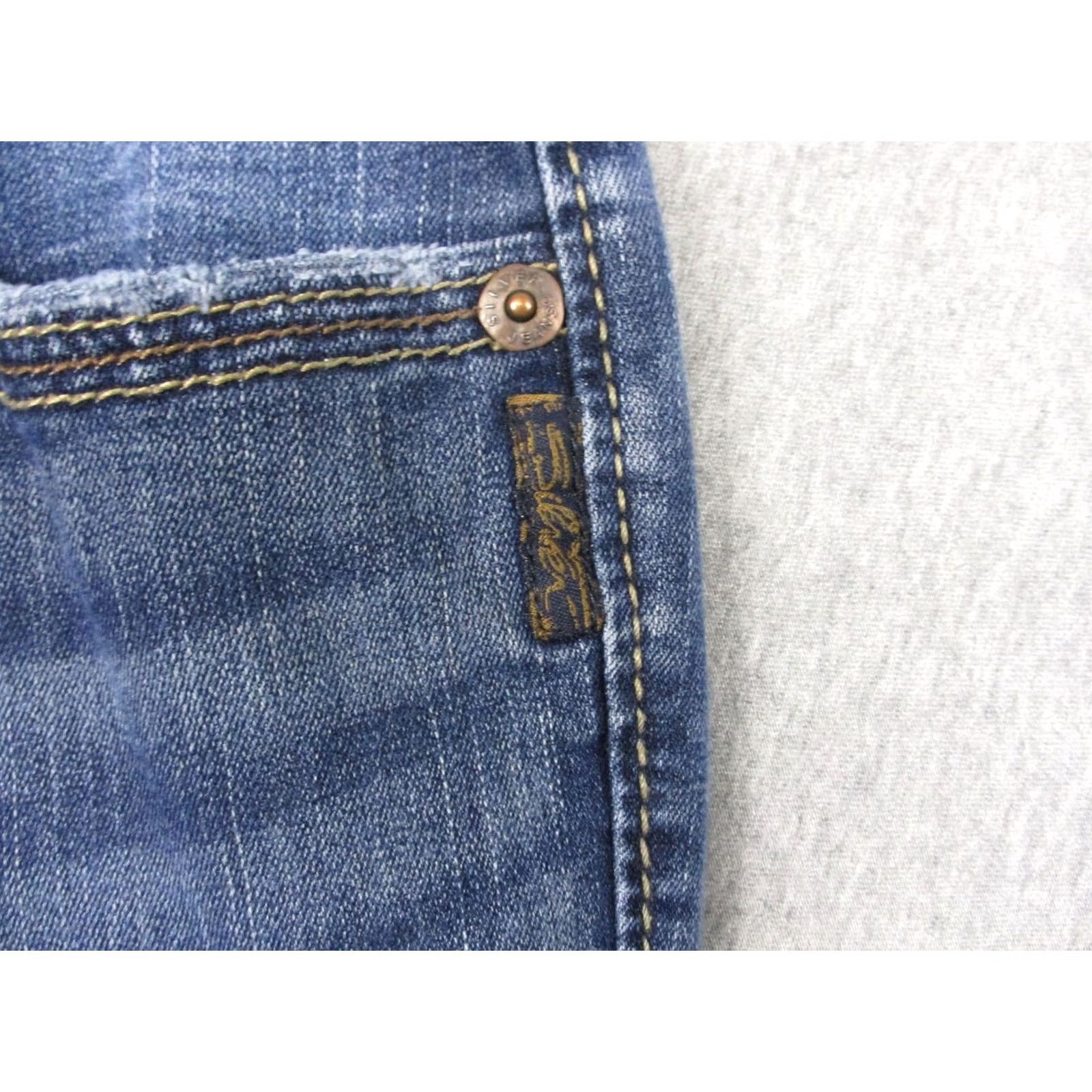 Silver Jeans Co. Silver Jeans Suki Surplus Jeans Womens 31x32 Blue Medium Wash Bootcut Denim Jeans Women's W31 L32 Size 24" / US 00 / IT 34 - 3 Thumbnail