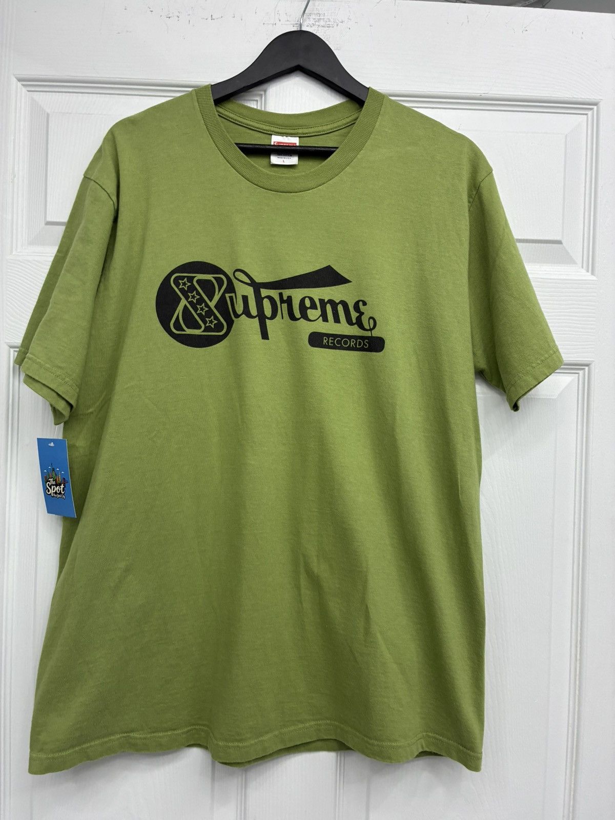 Supreme Supreme Records Tee Moss Green Size US L / EU 52-54 / 3 - 1 Thumbnail