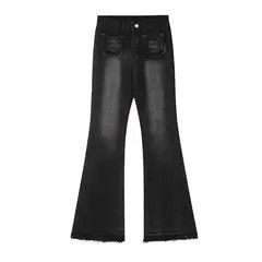 Japanese Brand VIBE Street wash skinny stretch micro-flared versatile jeans Size US 30 / EU 46 - 4 Thumbnail