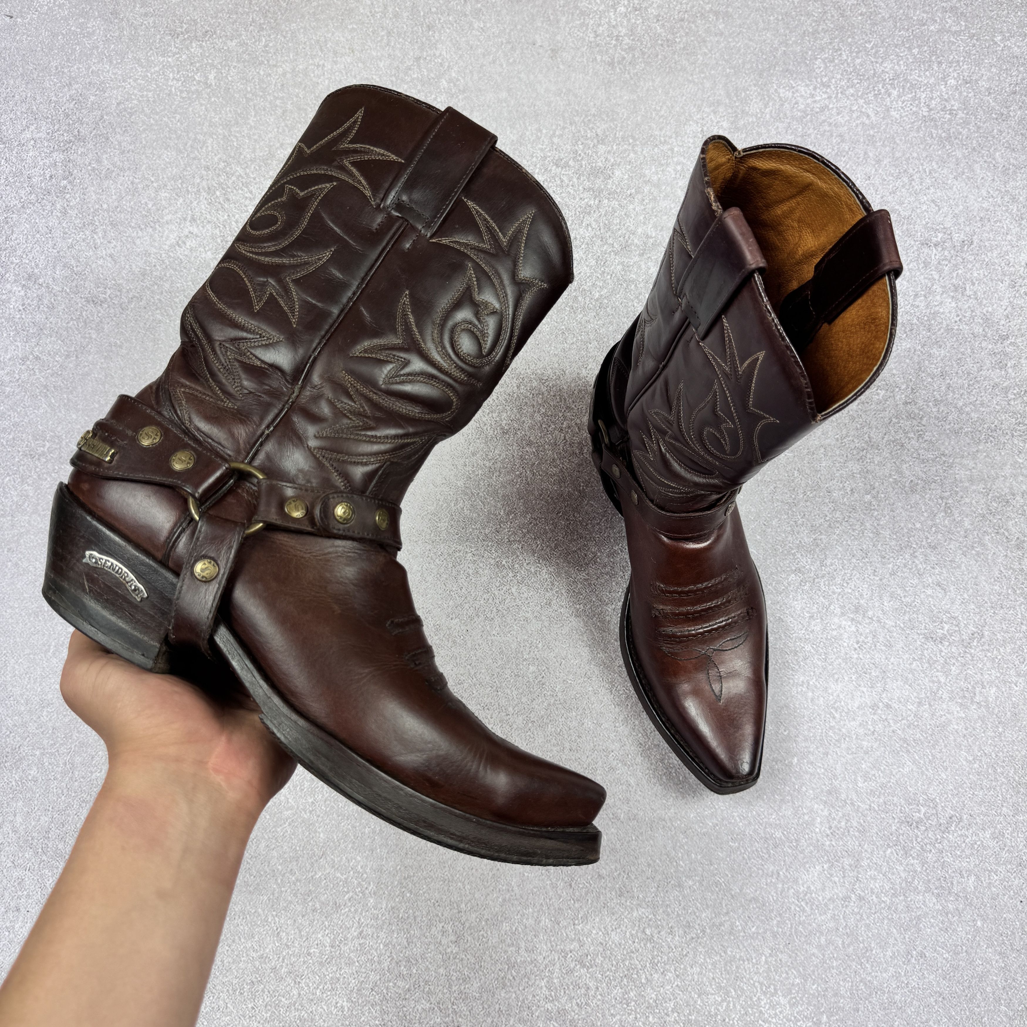 Sendra Sendra Biker Cowboy Western Leather Boots 4672 Size 41 26cm Size US 8 / EU 41 - 1 Thumbnail