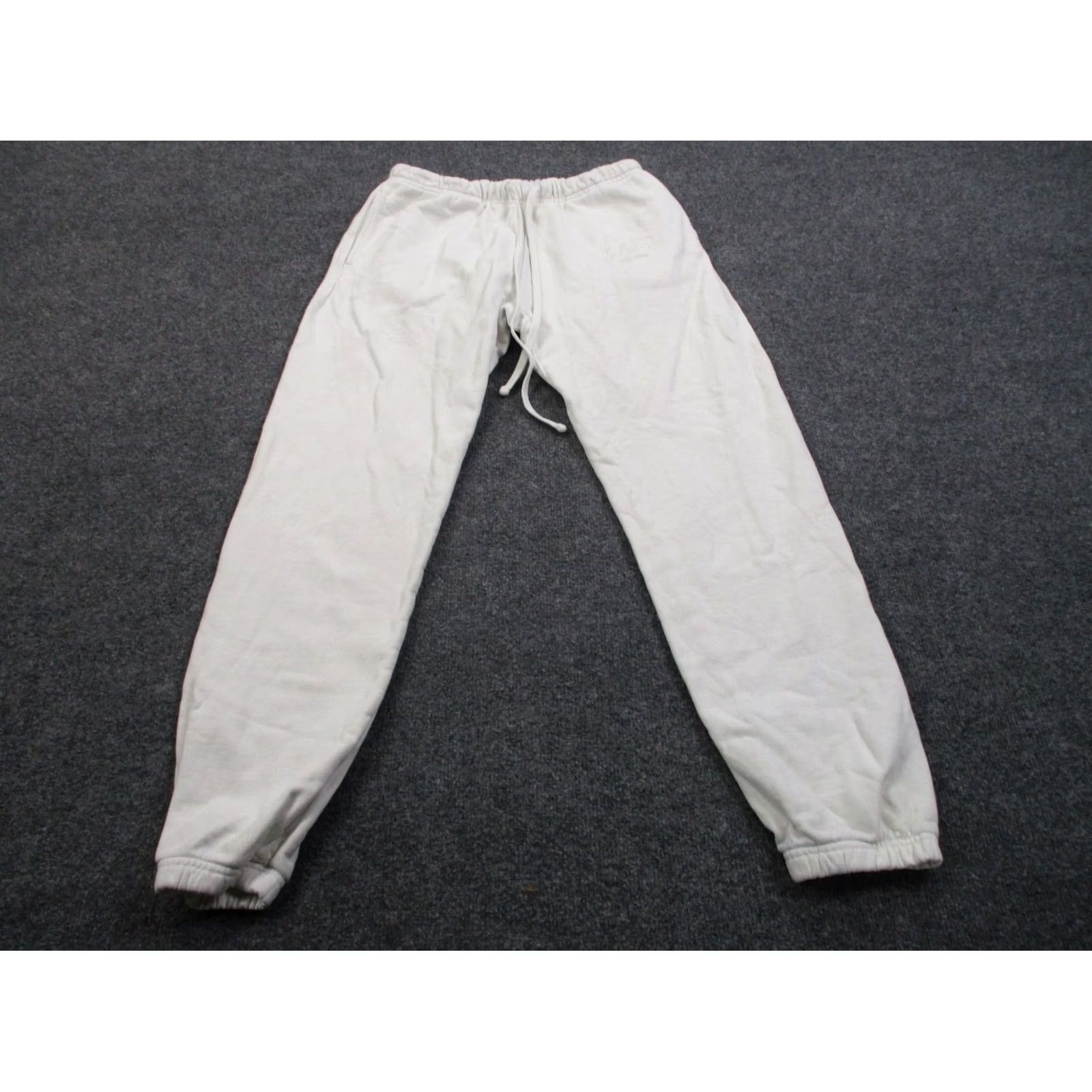 Dagne Dover Dagne Dover Jogger Pants Women M White Cotton, Linen, Modal Knit Comfortable Elastic Waist Pockets Casual Fall USA Made Size 28" / US 6 / IT 42 - 2 Thumbnail