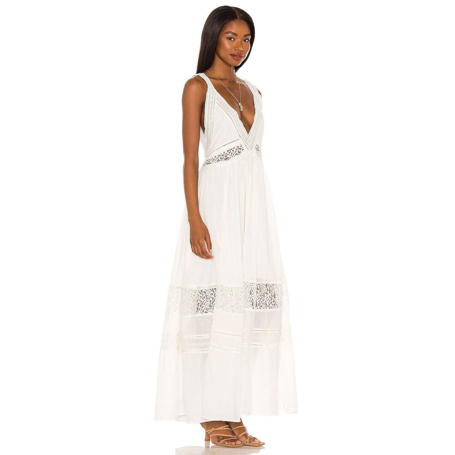 Free People Free People Carla Lace Maxi Dress Size XS / US 0-2 / IT 36-38 - 3 Thumbnail