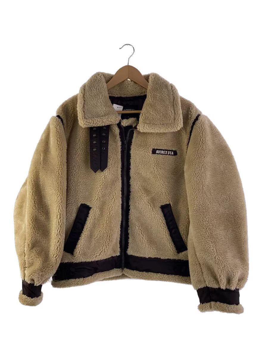Avirex Avirex Plain Polyester Boa Jacket Beige Size US XL / EU 56 / 4 - 1 Thumbnail