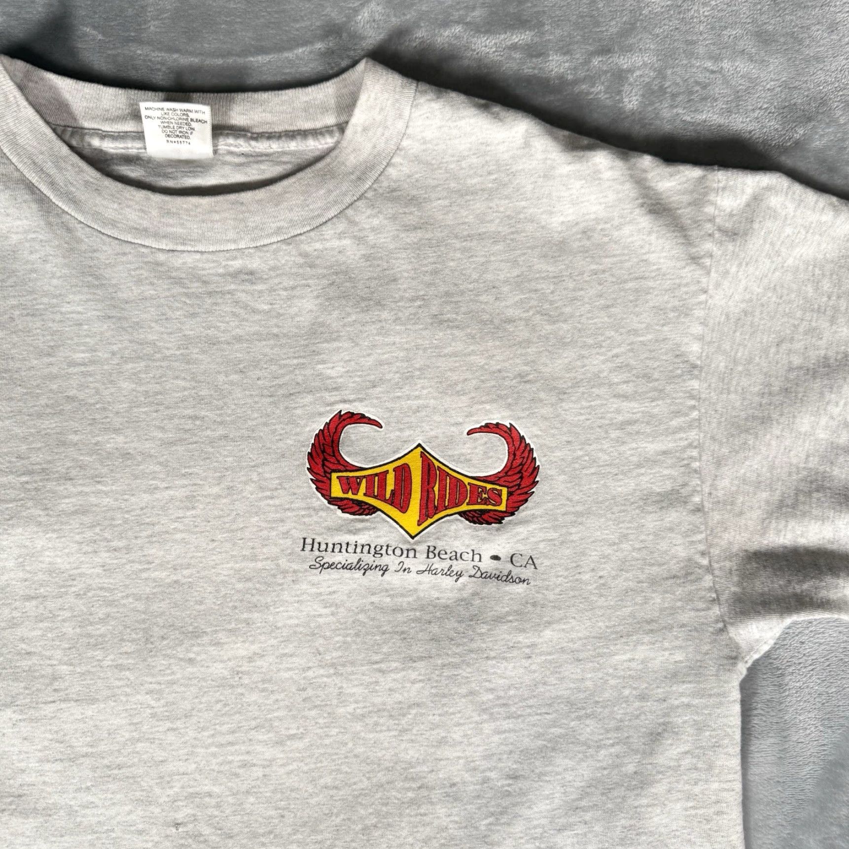 Vintage VINTAGE Wild Rides Motorcycles T Shirt Mens L Slim Fit Biker California 90s Size US L / EU 52-54 / 3 - 6 Thumbnail