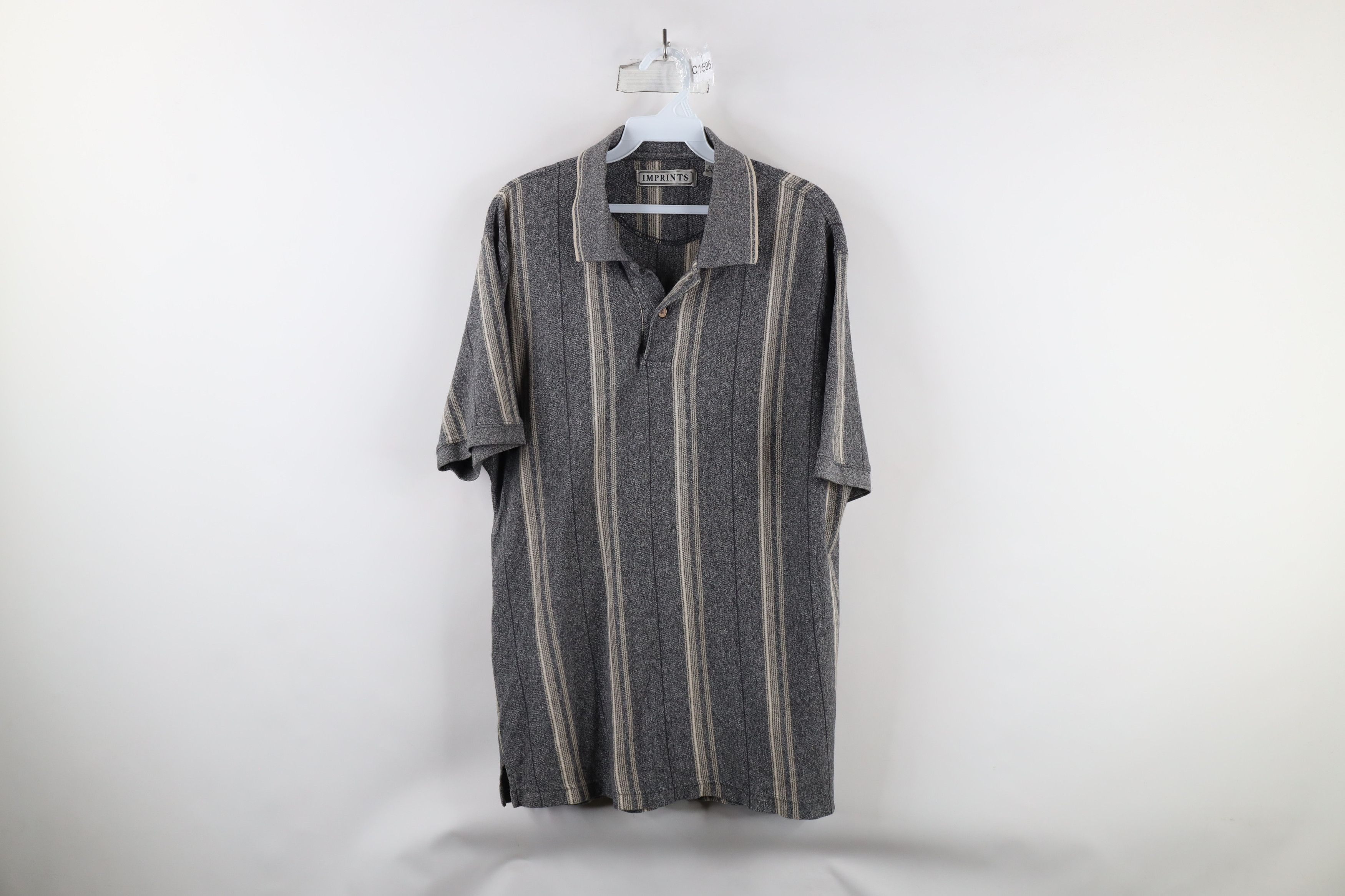 Vintage Vintage 90s Streetwear Striped Knit Collared Polo Shirt Size US M / EU 48-50 / 2 - 1 Thumbnail