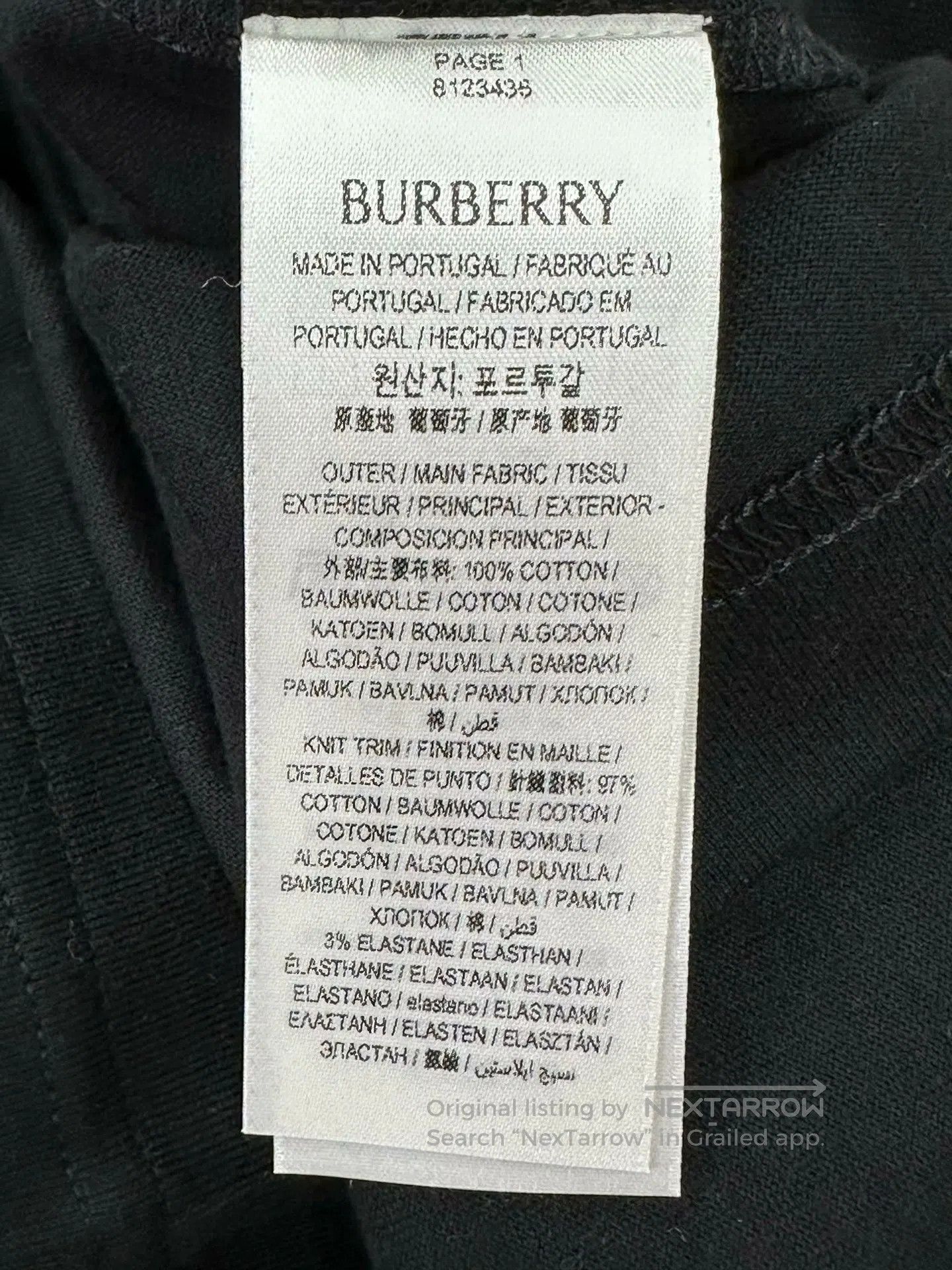 Burberry Burberry Black Plaid Warhorse Logo Short Sleeve| Size US XL / EU 56 / 4 - 6 Thumbnail