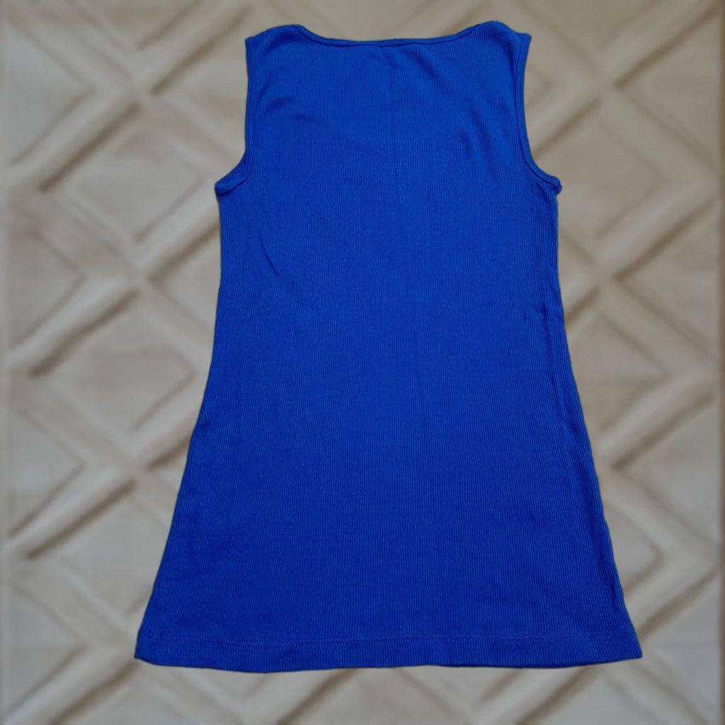 Vintage St. John's Bay Beaded Knitted Tank Top Womens Small Royal Blue Cotton Stretch Size S / US 4 / IT 40 - 1 Thumbnail