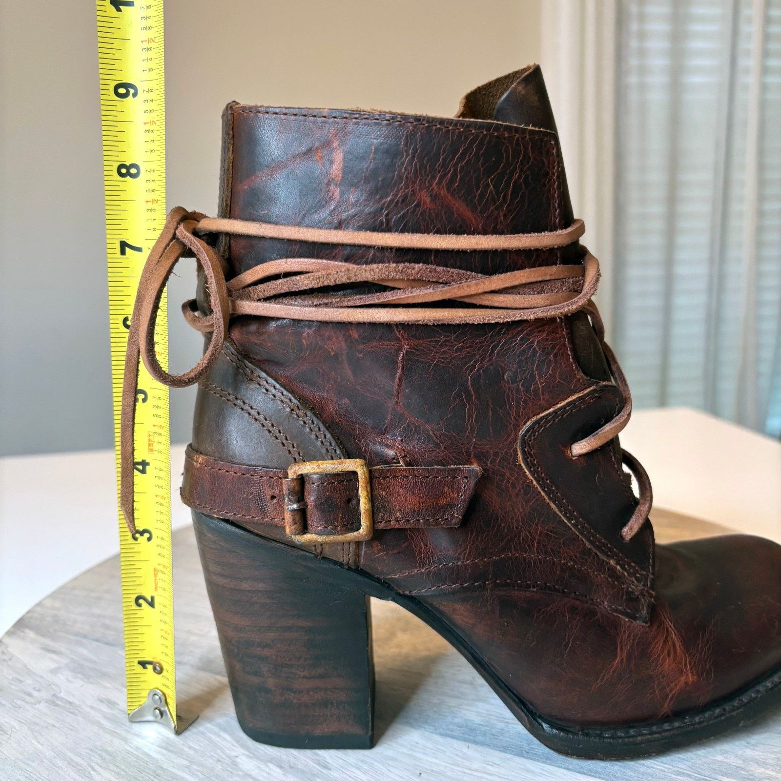FREEBIRD Freebird Billy Brown Leather Lace Up Ankle Boots Women's 9 Size US 9 / IT 39 - 10 Thumbnail