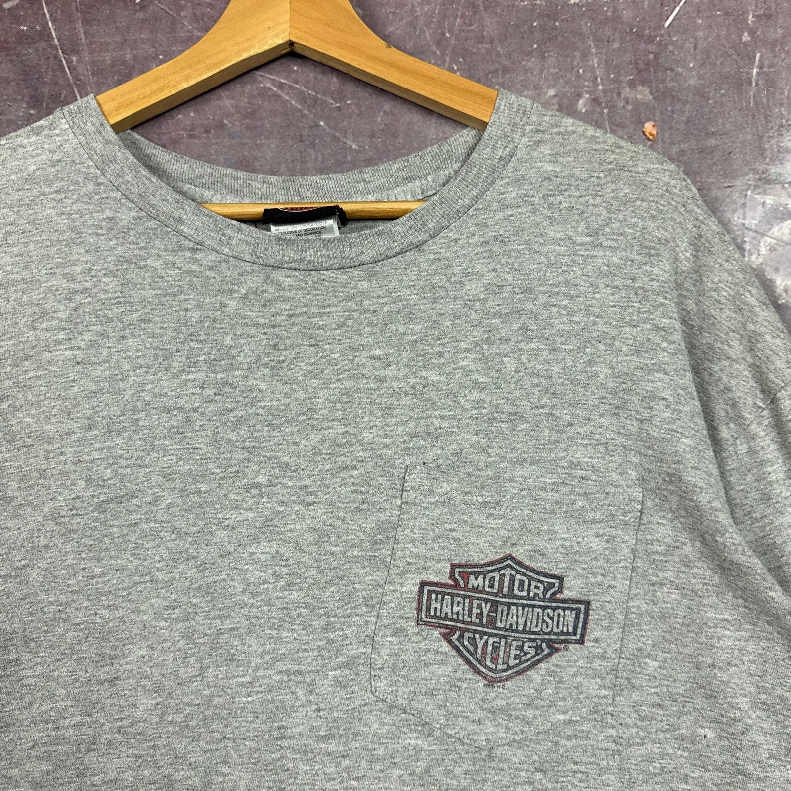 Harley Davidson × Vintage 00s Gray Harley Davidson Ohio Racing Graphic LS Shirt L 3073 Size US L / EU 52-54 / 3 - 4 Thumbnail