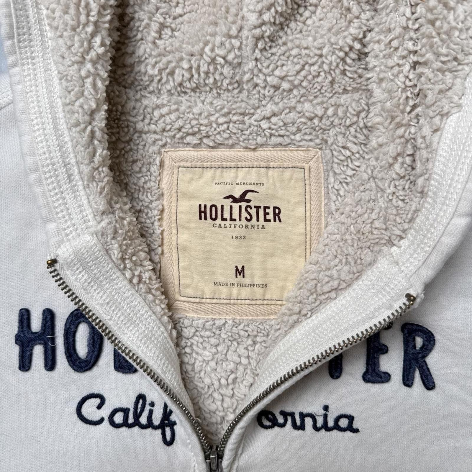 Other Y2K Hollister White Zip Up Jacket Size M / US 6-8 / IT 42-44 - 3 Thumbnail