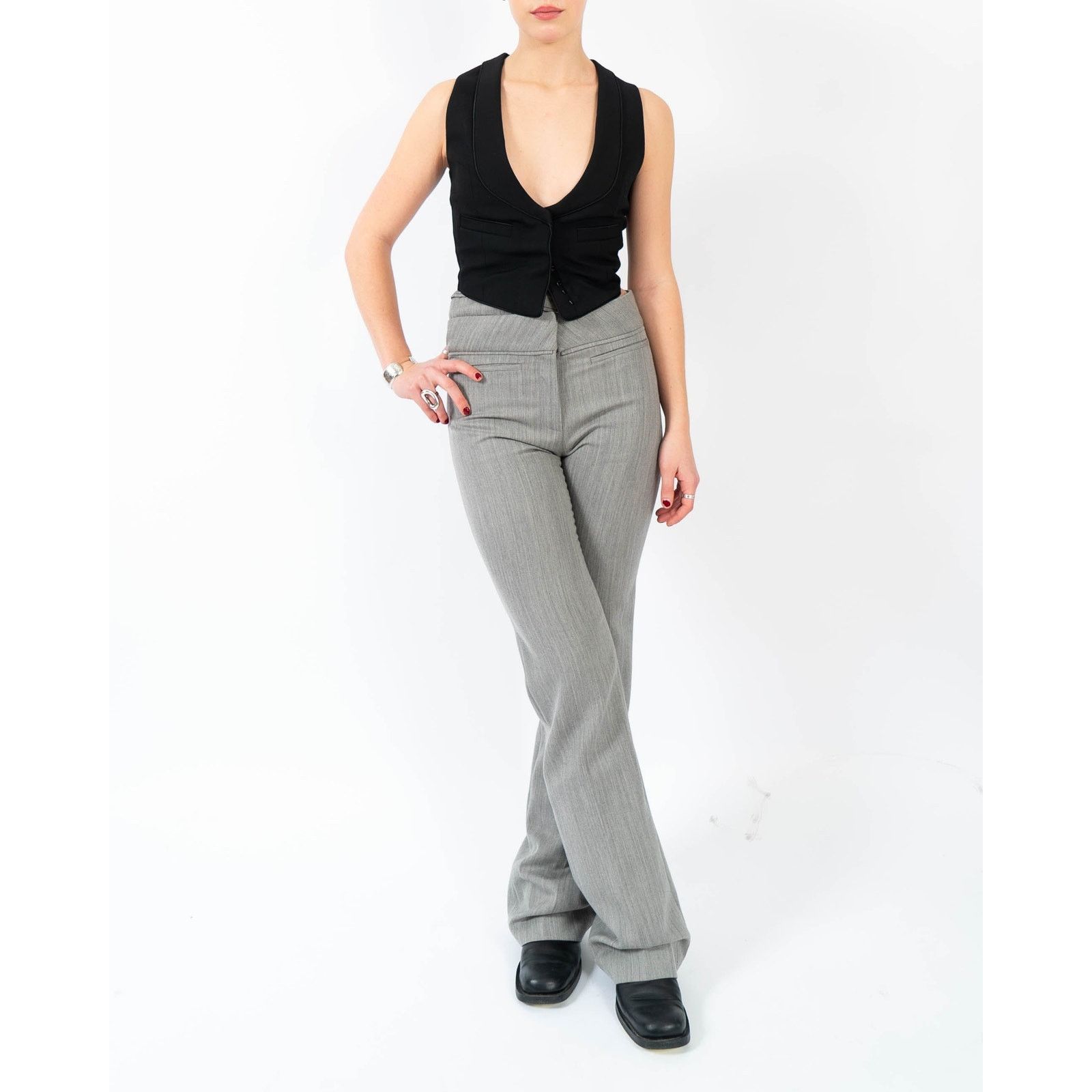 Haider Ackermann SS20 Waistcoat in Black Viscose Size XS / US 0-2 / IT 36-38 - 2 Thumbnail